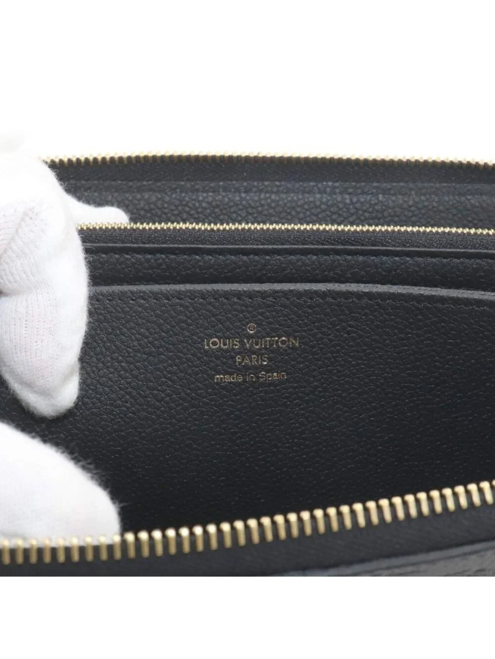 Louis Vuitton Monogram Empreinte Zippy Wallet Leather Noir